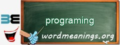 WordMeaning blackboard for programing